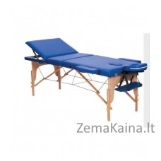 3 zonų sulankstomas, medinis masažinis stalas- mėlynas, VANGALOO