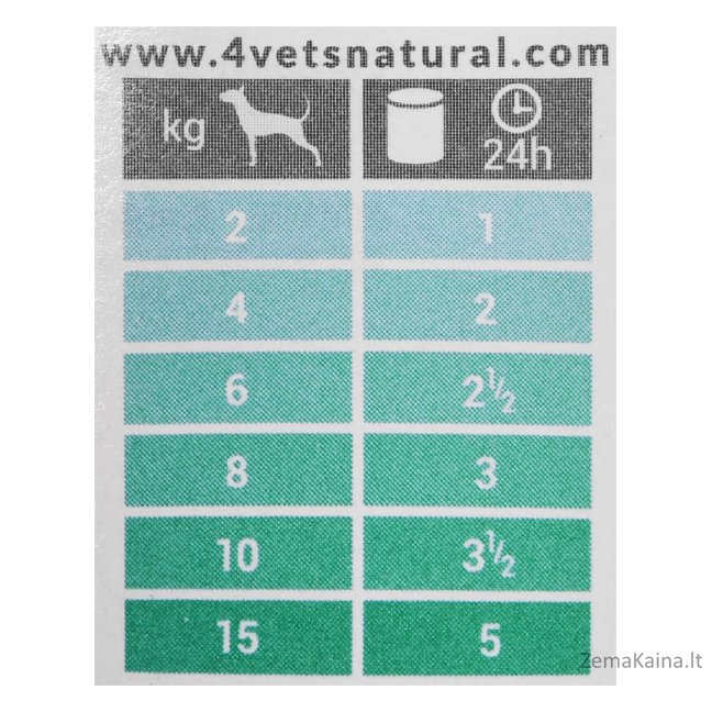 4VETS Natural Hepatic Dog  - drėgnas ėdalas šunims - 185 g 2