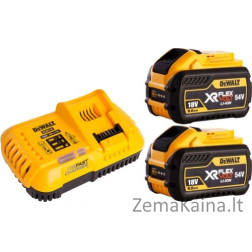 Dewalt Xr FlexVolt rinkinys DCB118 įkroviklis + 2 DCB547 Xr FlexVolt 9.0Ah akumuliatoriai (DCB118X2-QW)