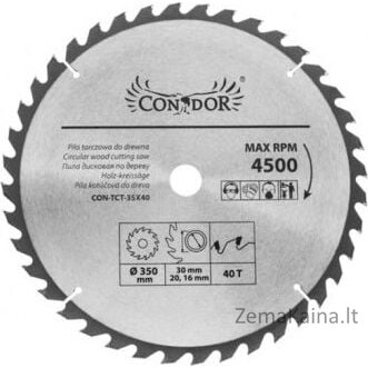 Condor Wood Disc 125x22x40 dantys (CON-TCT-1204)