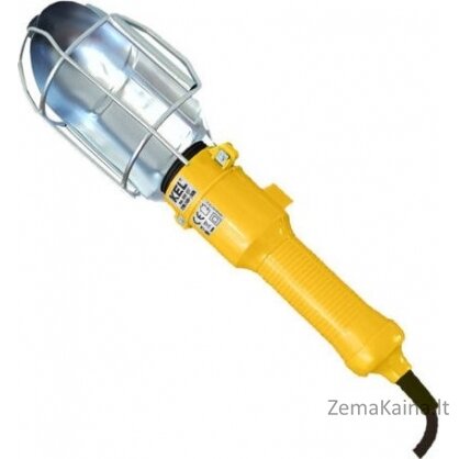 „Kel Portable Luminaire E27 5M 60W“ oranžinis kabelis su IP20 LWP-1/5 kabliukas