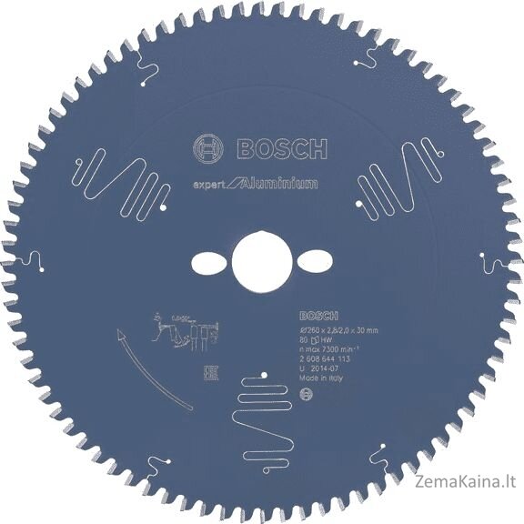 „Bosch Carnk Piels“ aliuminio ekspertui 260x30mm 80 TOGS (2608644113)