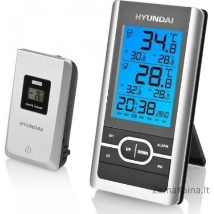 Hyundai meteorologinė stotis Hyundai WS1070S meteorologinė stotis, sidabrinė