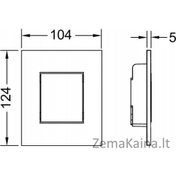 Sanplast nuleidimo mygtukas TECENOW WHITE PISTON FLUSH BUTTON