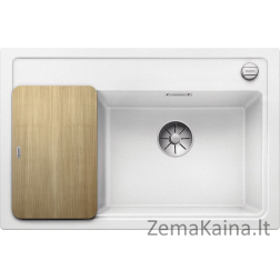 „Blanco Zenar XL 6 S“ kompaktiškas „Silgranit“ balta kriauklė su „Infino“ automatine kamštiena, jėzijos lenta, kamera dešinėje (523768)