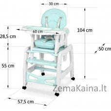 „Ricokids Sinco 5in1“ turkio spalvos (7092) šėrimo kėdė