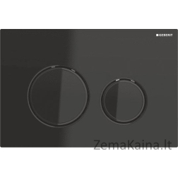 Geberit nuleidimo mygtukas Geberit Sigma21 nuleidimo mygtukas, priekis, juodas stiklas, žiedai: juodas chromas [1]