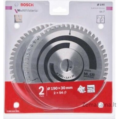 „Bosch Piła Piła Dwopak“ optilino mediena 190x2.4/1,8x30x48Z B2608644652