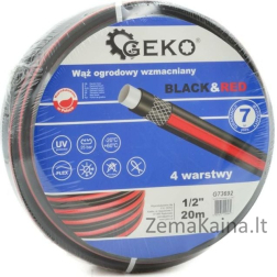 Geko SUstiprinta sodo žarna, juoda ir raudona, 1/2" 50M (1) G73694 GEKO