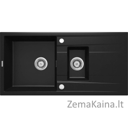 Deante Deante Eridan 1.5 -Chamber kriauklė su kanalizacija - „Nero“