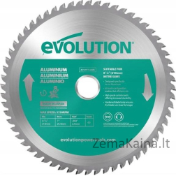 „Evolution Widiowa TCT“ pjūklas, skirtas pjaustyti aliuminį 210 mm 60z - įstrižai pjūklams