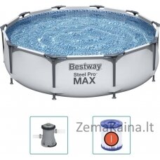 „Bestway“ rėmo baseino plienas Pro Max 305cm 3in1 (56408)