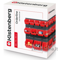 „Prosperplast Kistenberg“ dirbtuvių lenta su „Cuvettes Czarna“ 80x40cm 2 vnt + 28 ntbnp1 konteineriais „Red Kor1-S411“