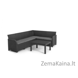 Lauko baldų komplektas Keter Rosalie kampinis baldų komplektas 249578, pilka