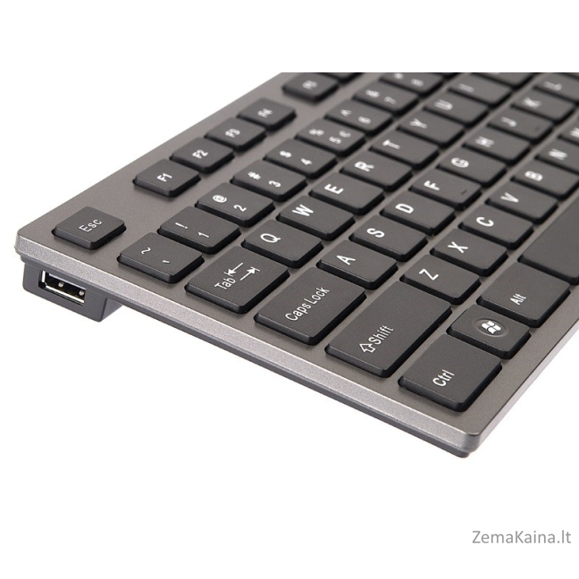 A4Tech KV-300H klaviatūra USB QWERTY Juoda, Pilka 2