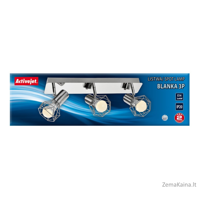 Activejet AJE-BLANKA 3P lubų šviestuvas Sidabras E14 2