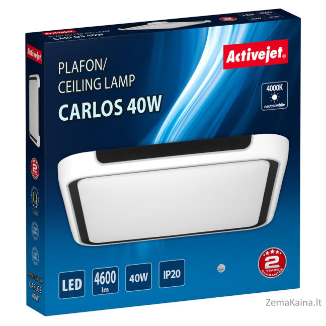 Activejet LED lubinis šviestuvas AJE-CARLOS 40W 4