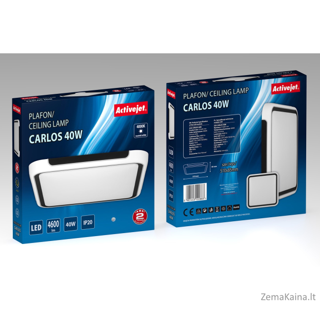 Activejet LED lubinis šviestuvas AJE-CARLOS 40W 5