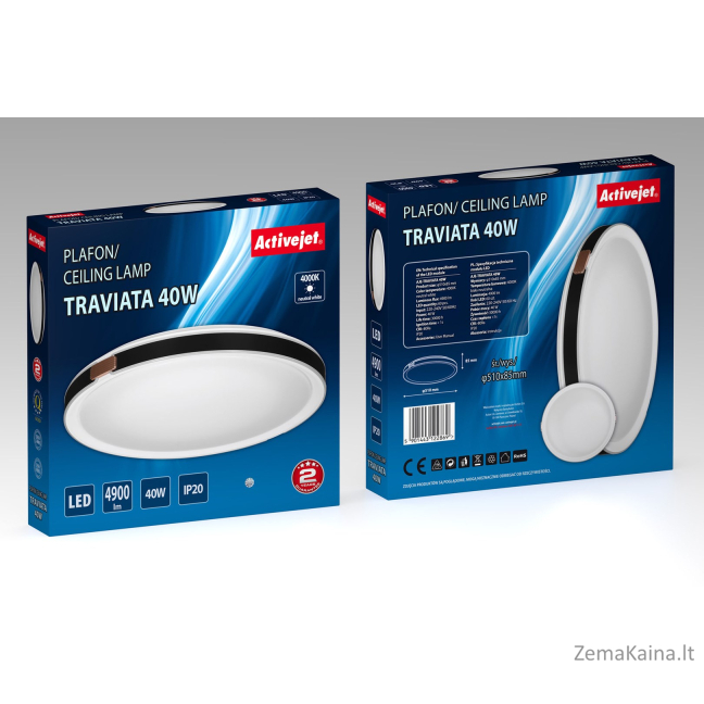 Activejet LED lubinis šviestuvas AJE-TRAVIATA 40W 4