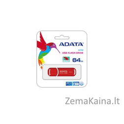 ADATA 64GB DashDrive UV150 USB atmintukas USB A tipo 3.2 Gen 1 (3.1 Gen 1) Raudona