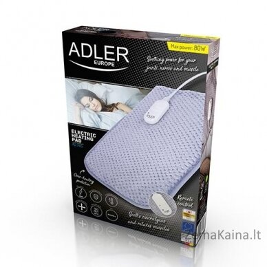 Adler AD 7425 elektrinė antklodė / pagalvė 60 W Pilka Poliesteris 150 x 80 cm 4
