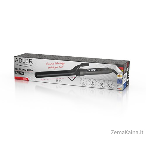 Adler AD 2114 plaukų formavimo šukos Garbanojimo žnyplės Šiltas Pilka 60 W 1,8 m 6