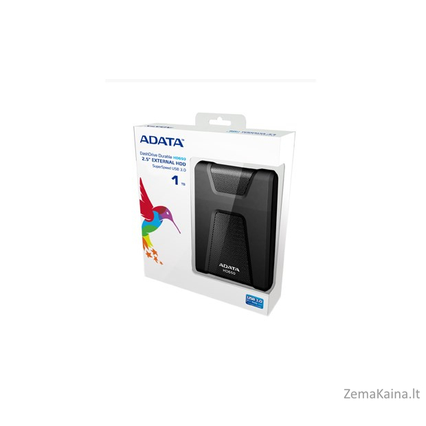 ADATA DashDrive Durable HD650 išorinis kietasis diskas 1000 GB Juoda 1