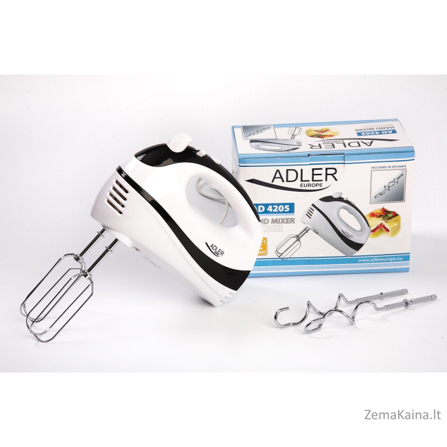 Adler AD 4205 Rankinis plaktuvas Juoda, Balta 300 W 5