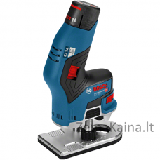 AKUMULIATORINĖ RANKINĖ FREZA BOSCH GKF 12V-8 PROFESSIONAL 2X3.0AH