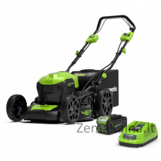 Akumuliatorinė savaeigė vejapjovė Greenworks GD40LM46SPK4, 40 V, 4,0 Ah, 46 cm