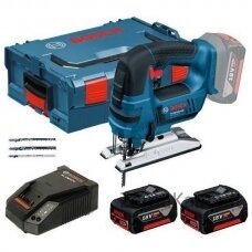 AKUMULIATORINIS SIAURAPJŪKLIS BOSCH GST 18 V-LI B PROFESSIONAL, 2X4.0AH