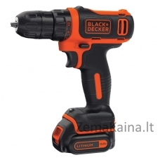 Akumuliatorinis suktuvas/gręžtuvas BDCDD12 10,8V 1x1,5 Ah, Black+Decker