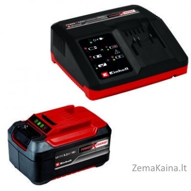 Akumuliatorius ir pakrovėjas Einhell PXC-Starter-Kit 5,2Ah & 4A Fastcharger