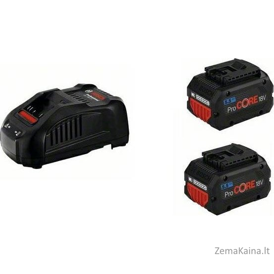 AKUMULIATORIŲ IR ĮKROVIKLIO KOMPLEKTASBOSCH GBA PROCORE 18V