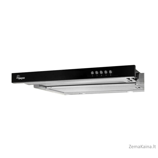 Akpo WK-7 Light Glass 50 Spintelės gaubtas Inox, Juoda 1