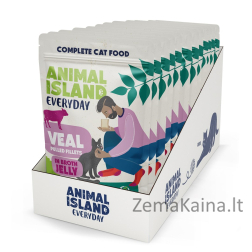 ANIMAL ISLAND Everyday Jelly Veal - wet cat food - 12 x 85g