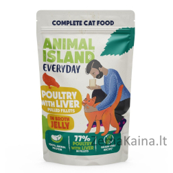 ANIMAL ISLAND Everyday Poultry and liver in jelly - wet cat food - 12 x 85g