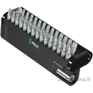 Antgalių komplektas Bit-Check 30 Wood 2, 30vnt, Wera