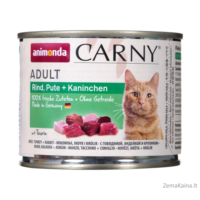 Animonda Carny Adult Jautiena, Kalakutiena ir triušis 200 g 2