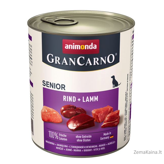 animonda GranCarno beef + lamb Jautiena, Ėriena Senior 800 g