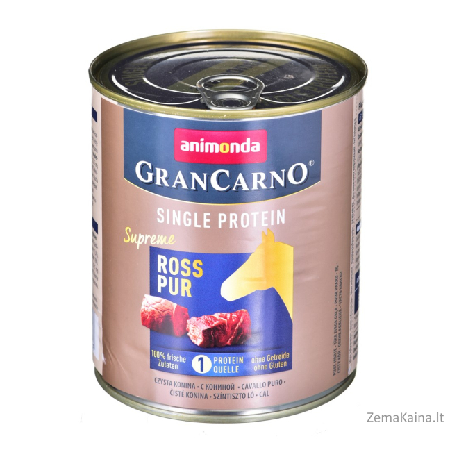 ANIMONDA GranCarno Single Protein skonis: arklienos - 800 g skardinės