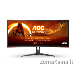 AOC G2 CU34G2XE/BK LED display 86,4 cm (34") 3440 x 1440 pikseliai Wide Quad HD LCD Juoda, Raudona