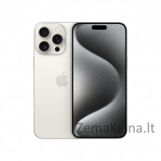 Apple iPhone 15 Pro Max 17 cm (6.7") Dviguba SIM jungtis iOS 17 5G C tipo USB 512 GB Titanas, Balta