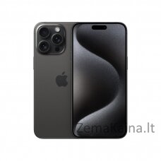 Apple iPhone 15 Pro Max 17 cm (6.7") Dviguba SIM jungtis iOS 17 5G C tipo USB 512 GB Titanas, Juoda