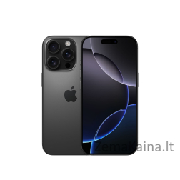 Apple iPhone 16 Pro 16 cm (6.3") Dviguba SIM jungtis iOS 18 5G C tipo USB 512 GB Juoda