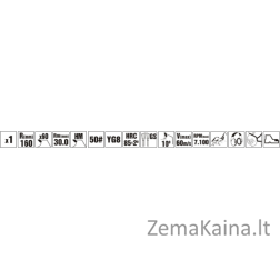 „Art-Pol“ srautas medienai pjaustyti 160x30 mm 60 VIX dantų 42166-30