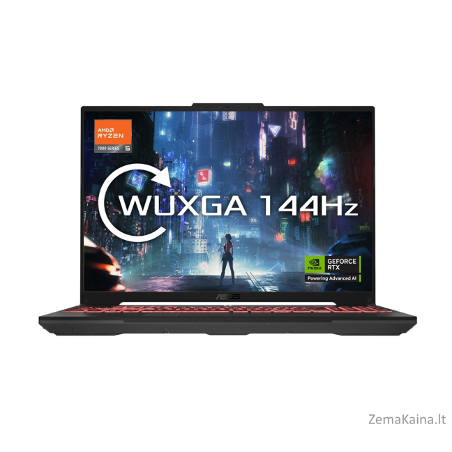 ASUS TUF Gaming A16 FA607NU-R5085W Ryzen 5 7535HS 16.0" FHD+ 144Hz Value IPS-level 300nits AG 8GB DDR5 SSD512 GeForce RTX 4050 6GB LAN WLAN+BT Cam720p 56Wh Win11 Mecha Gray