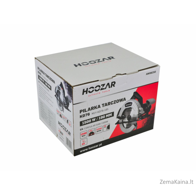 HOOZAR diskinis pjūklas 190 mm 1500 W + DISKAS 190 mm / 24 T 4