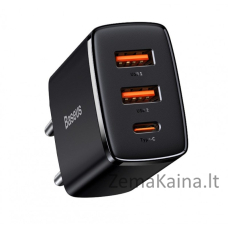 Baseus CCXJ-E01 mobiliojo įrenginio kroviklis Išmanusis telefonas, Išmanusis laikrodis, Planšetinis kompiuteris Juoda AC Spartusis įkrovimas Vidaus