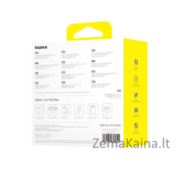 Baseus Bowie E17 Laisvų rankų įranga True Wireless Stereo (TWS) Įkišamos į ausį Skambučiai / muzika C tipo USB Bluetooth Balta